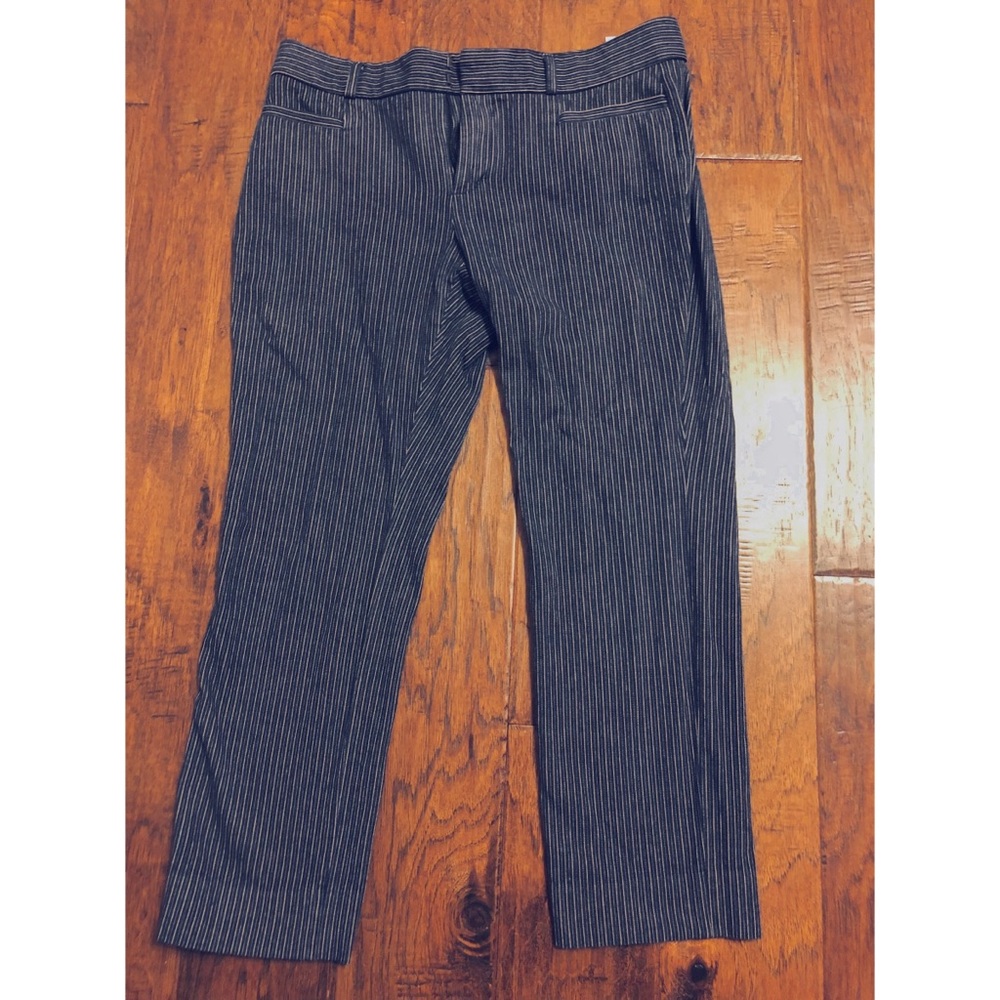 Navy and pink striped cropped pant - Jackson Fit